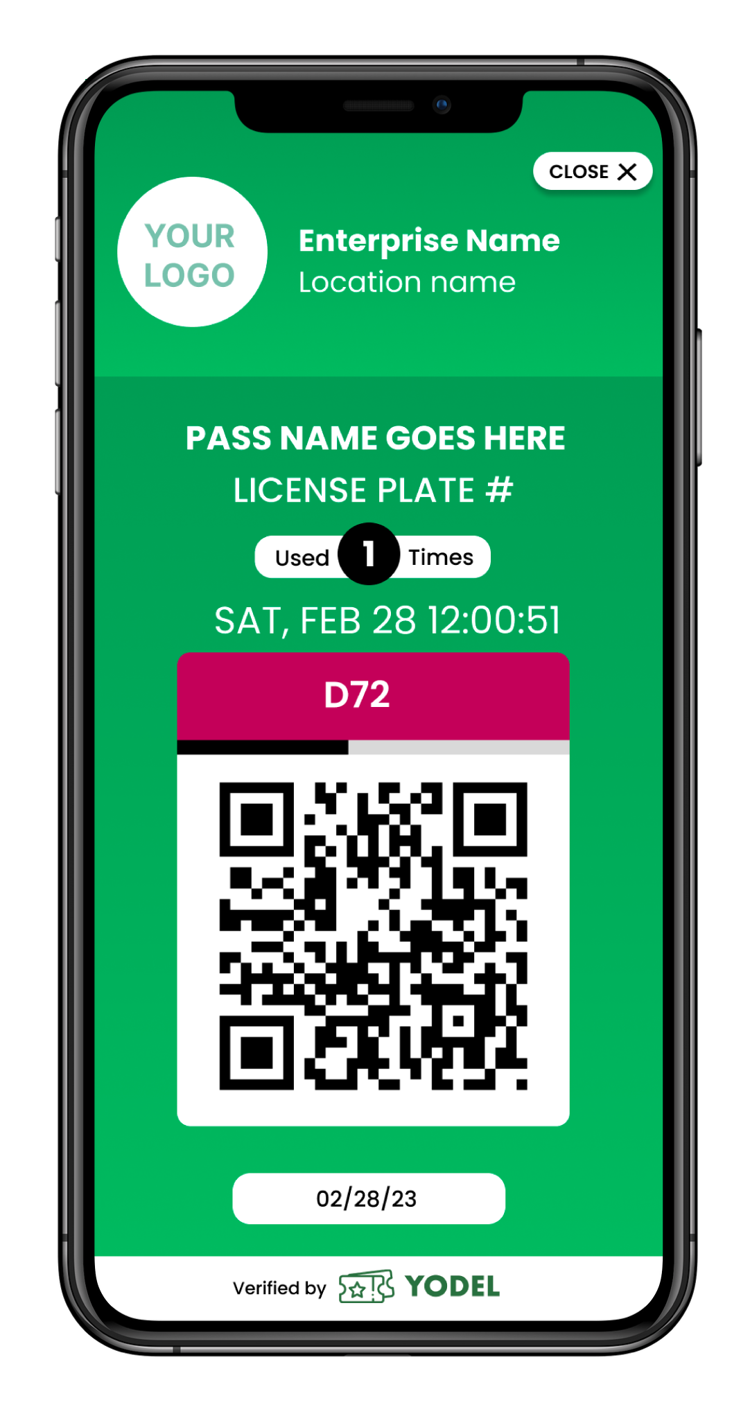 Pass Validation Screen Pass Validation Screen